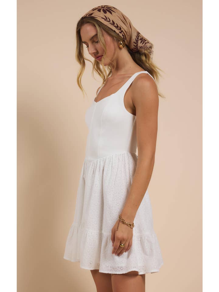 Sundream Eyelet Corset Dress