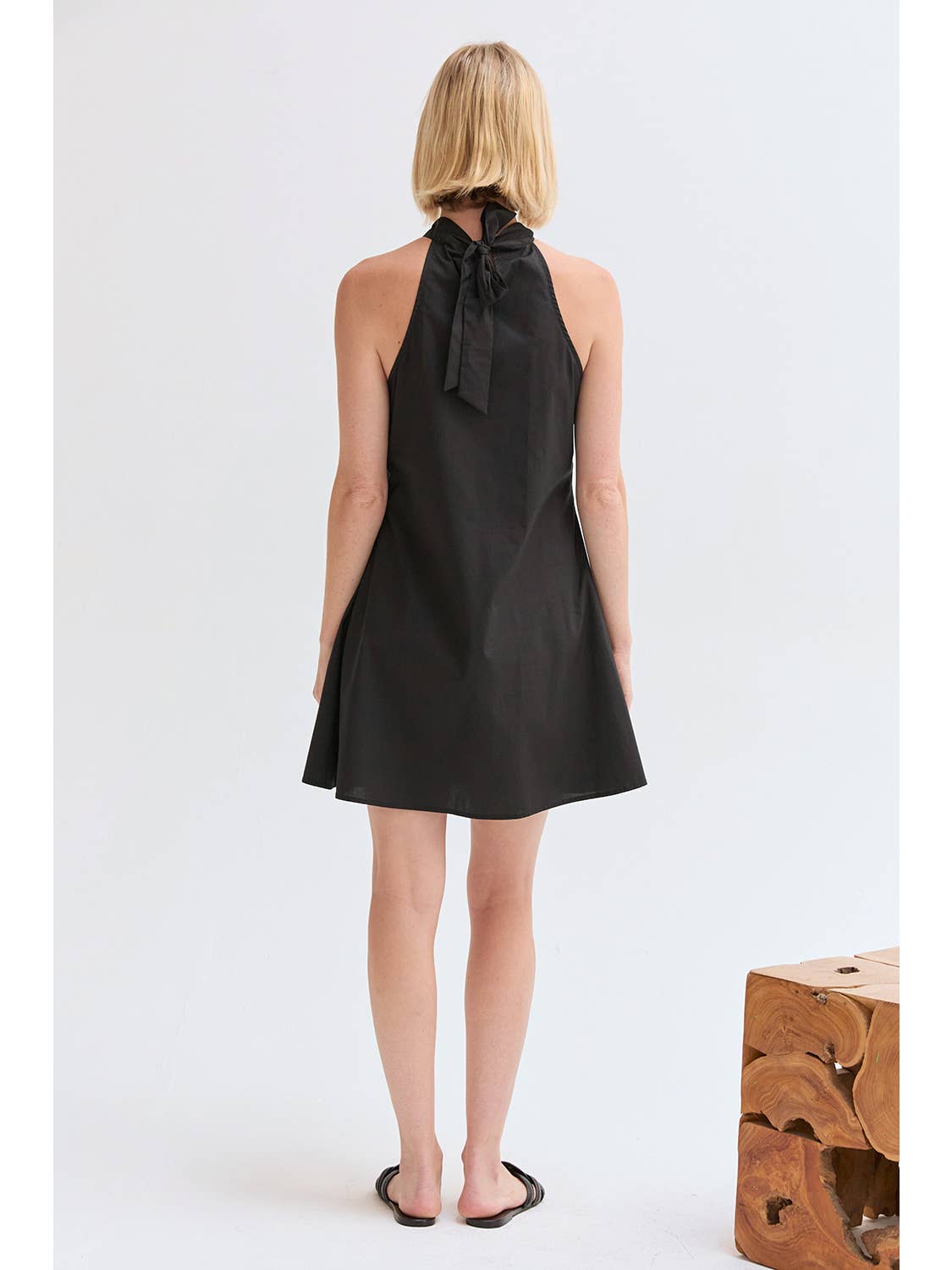 Chloe Poplin Halter Mini Dress