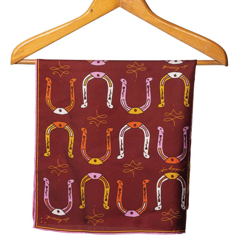 Big Horseshoe Silk Scarf