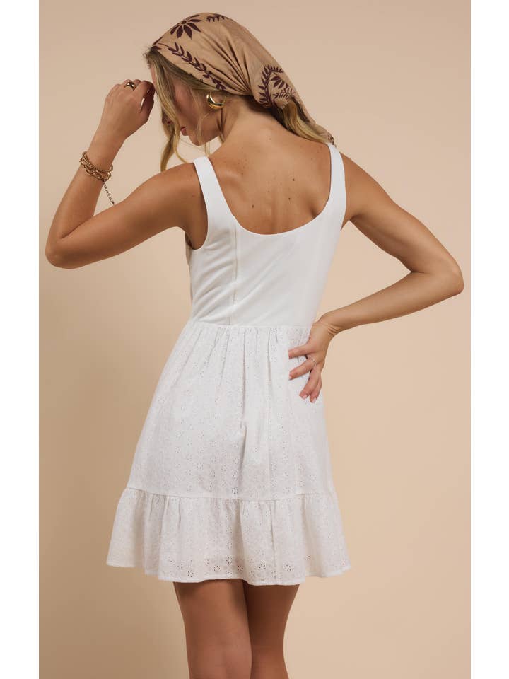 Sundream Eyelet Corset Dress