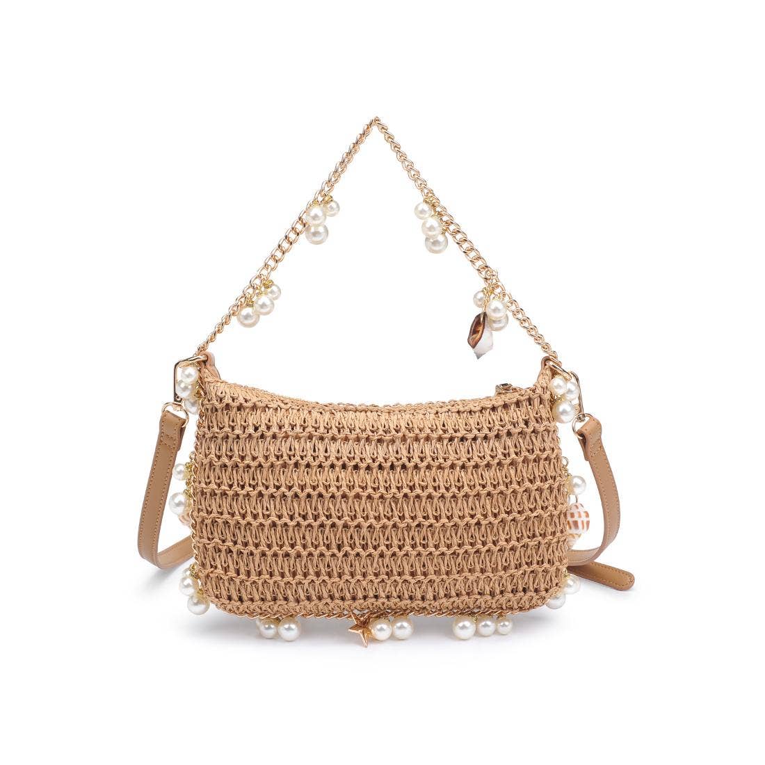 Steph Seashell Straw Bag - Natural