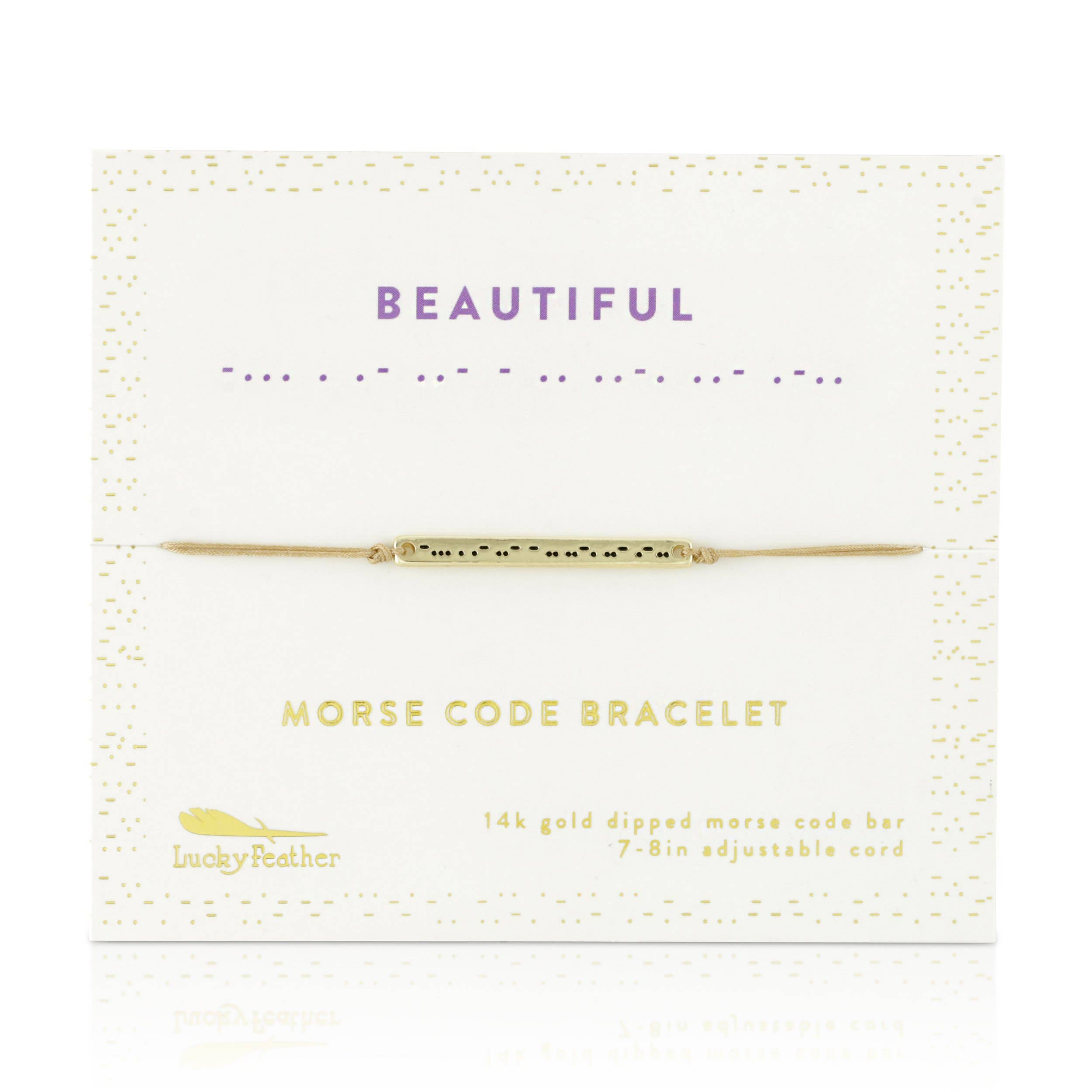Beautiful Morse Code Bar Bracelet