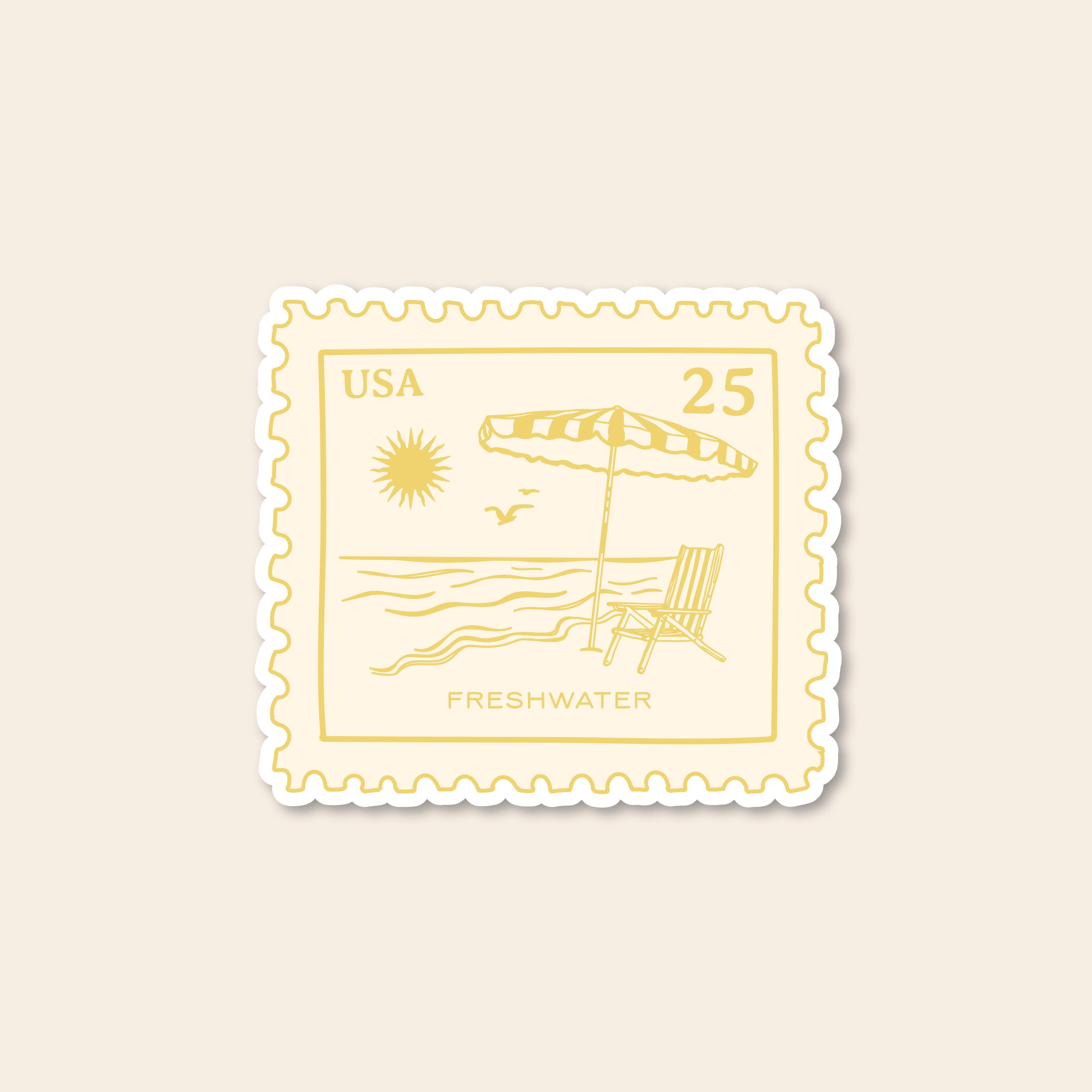 Sunny Beach Postage Sticker