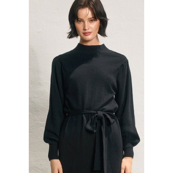 Cloudy Ruffled Sweater Mini Dress