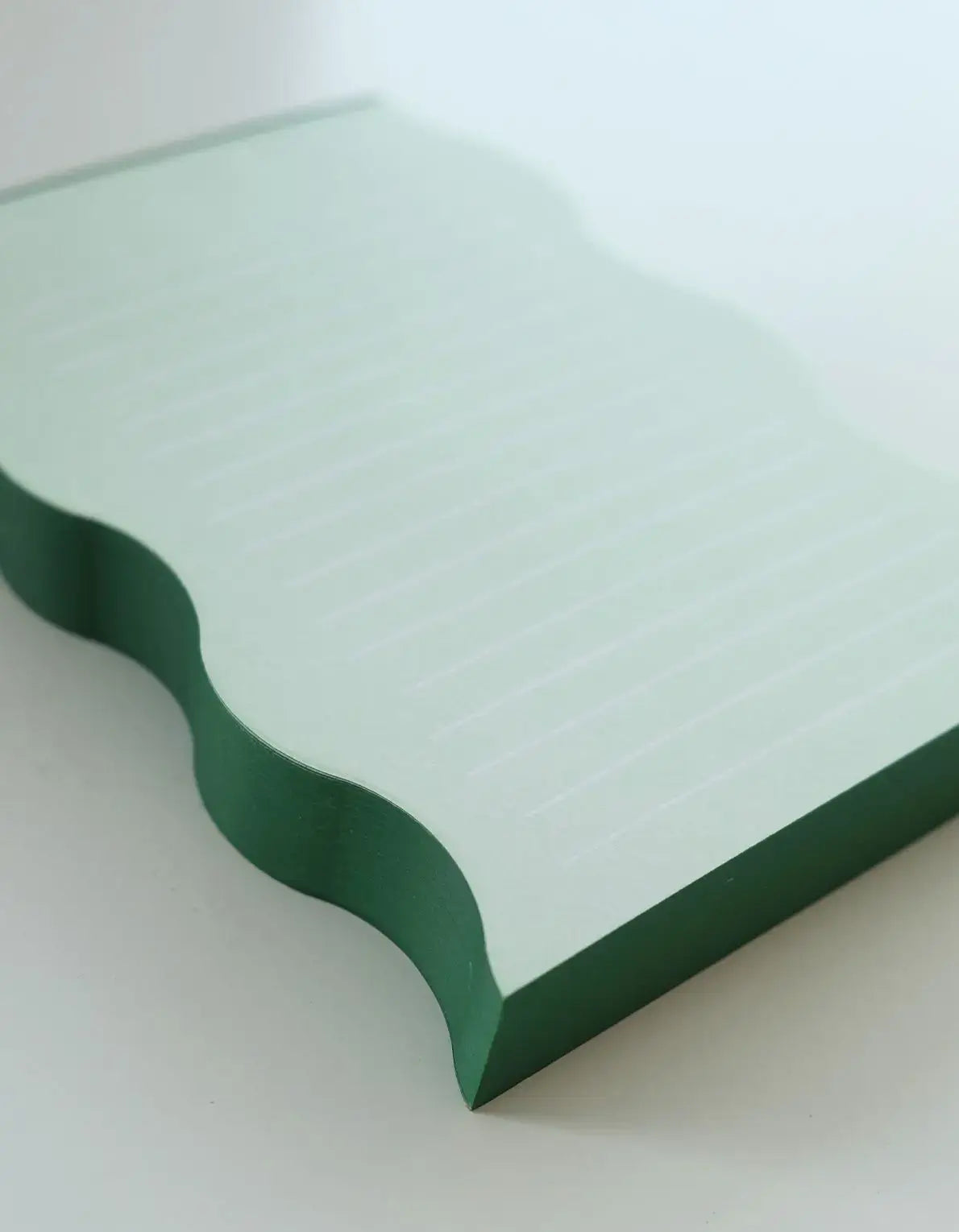 Mint + Evergreen Wavy Notepad