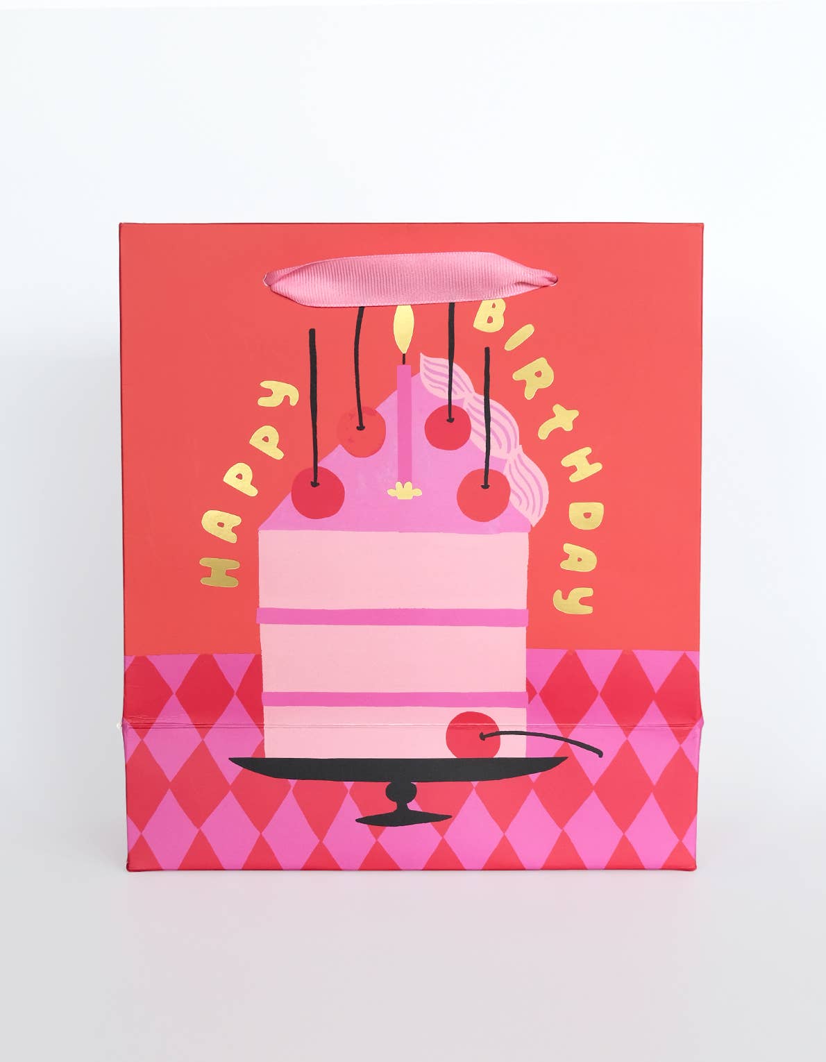 Cherry Birthday Cake Gift Bag