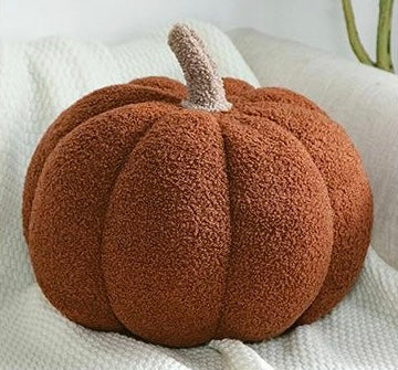 Rust Boucle Pumpkin Pillow - Small