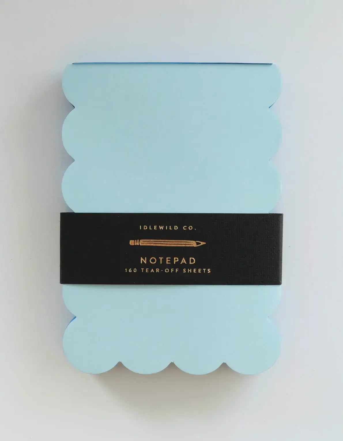 Aqua + Blue Scalloped Notepad