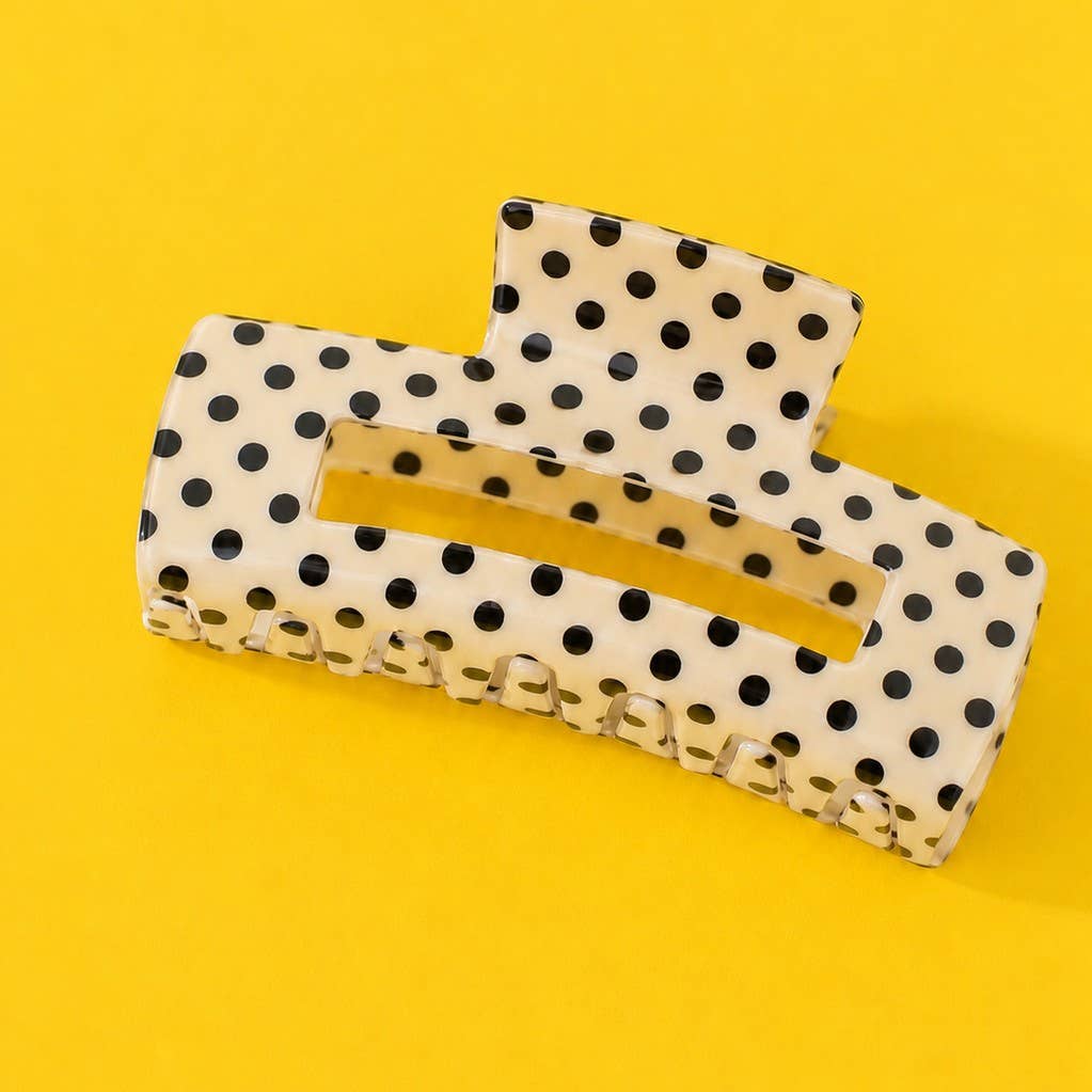 Polka Dot Hair Claw Clip
