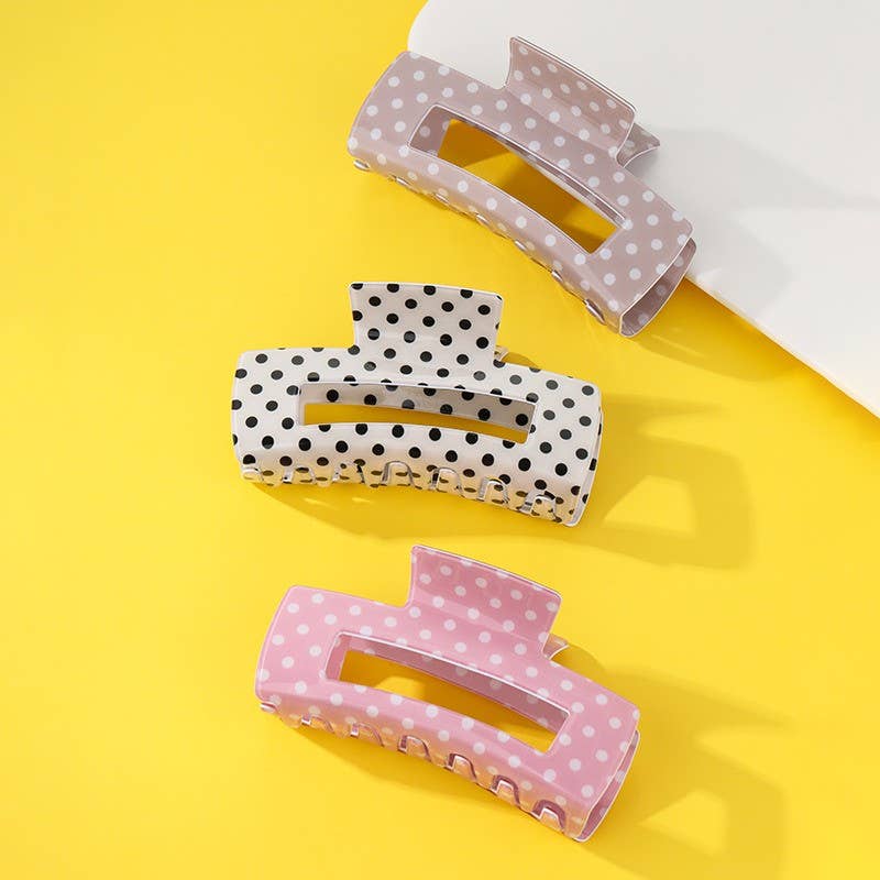 Polka Dot Hair Claw Clip