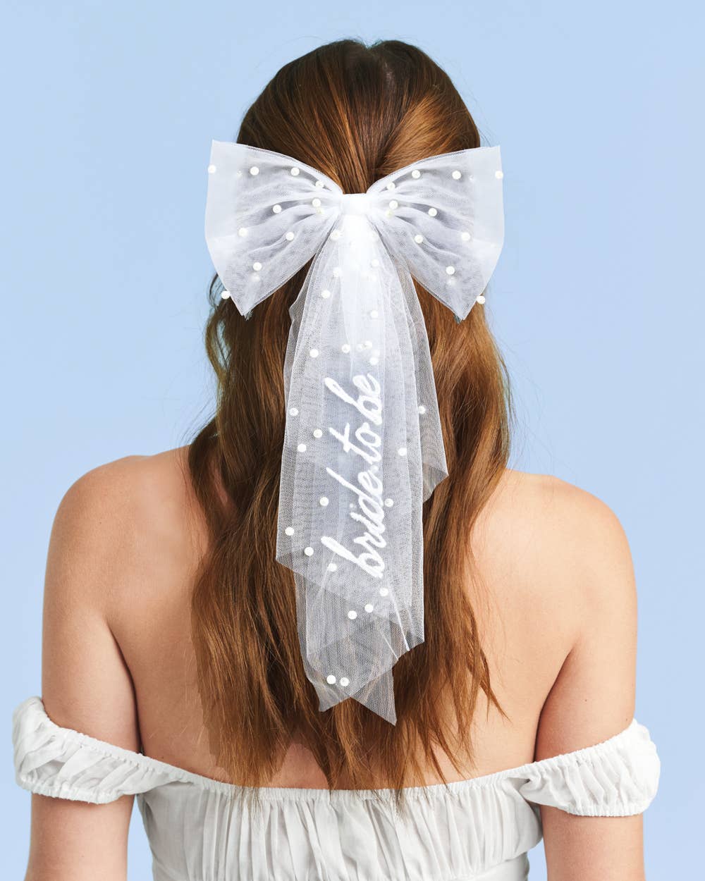 Bride to Be Pearl Hair Bow