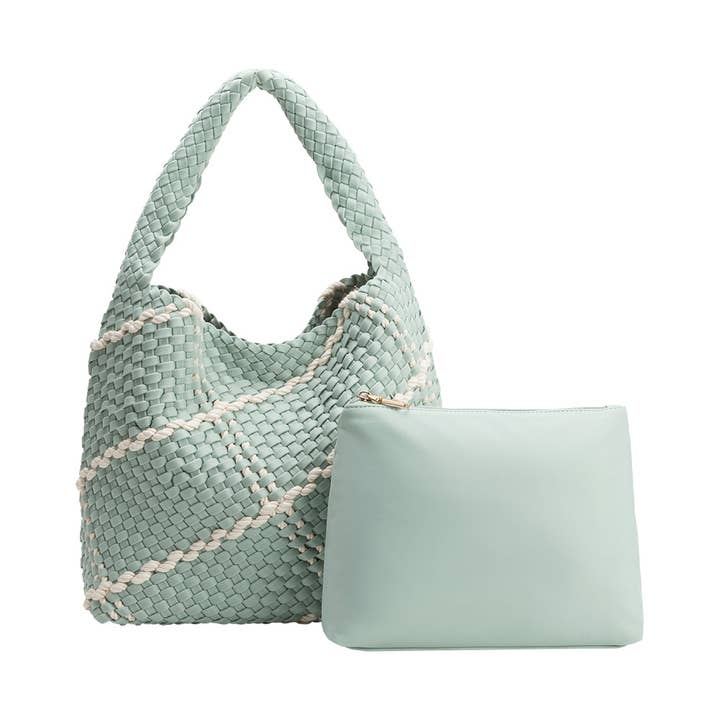 Johanna Vegan Shoulder Bag - Seafoam