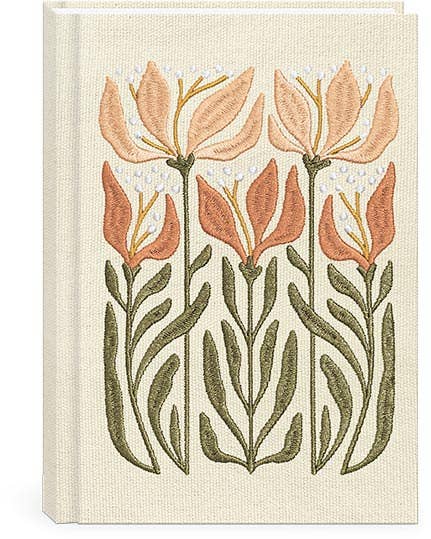 Lily Flower Market Embroidered Journal