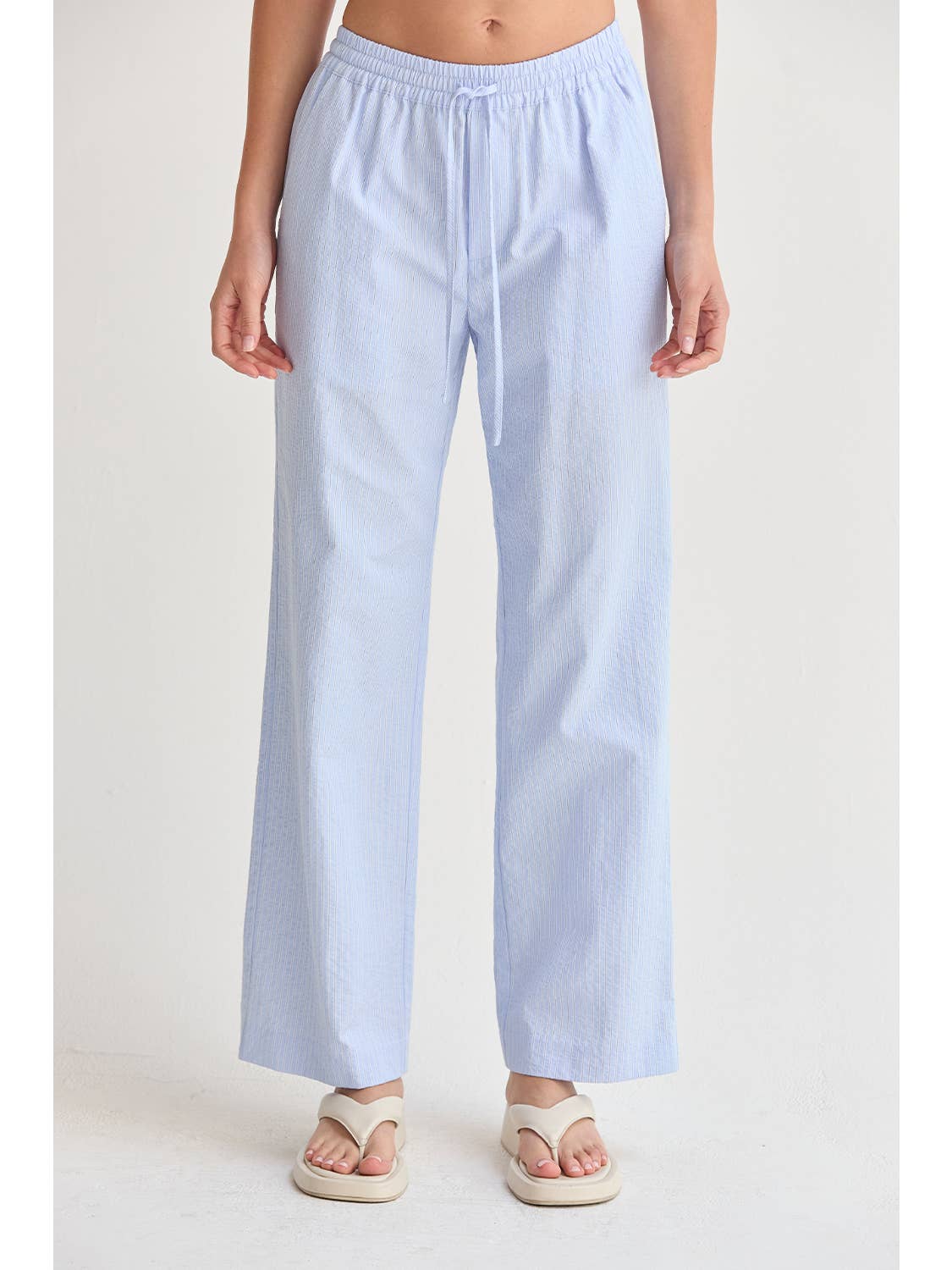 Deni Textured Striped Pants