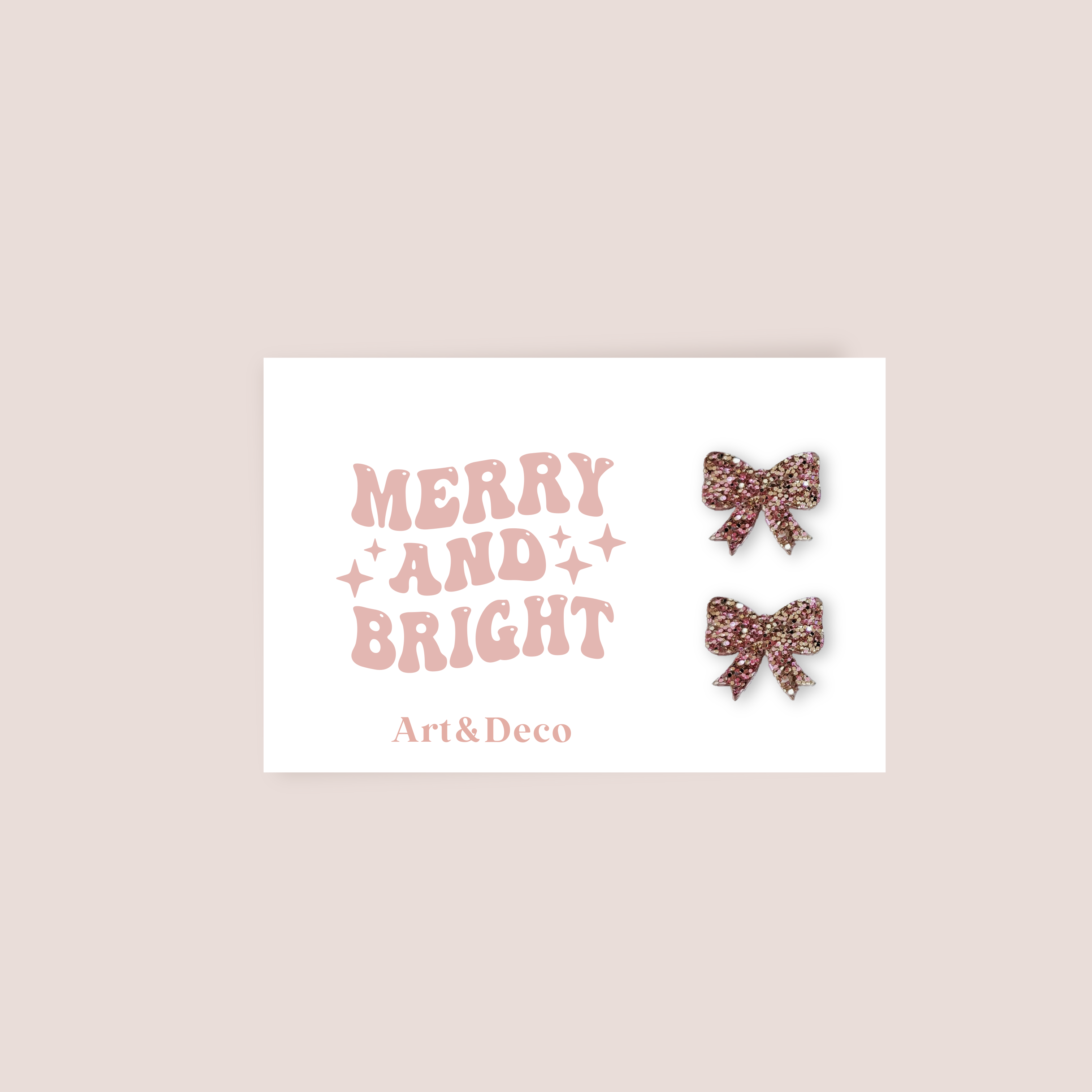 Holiday Bows Earring Studs 