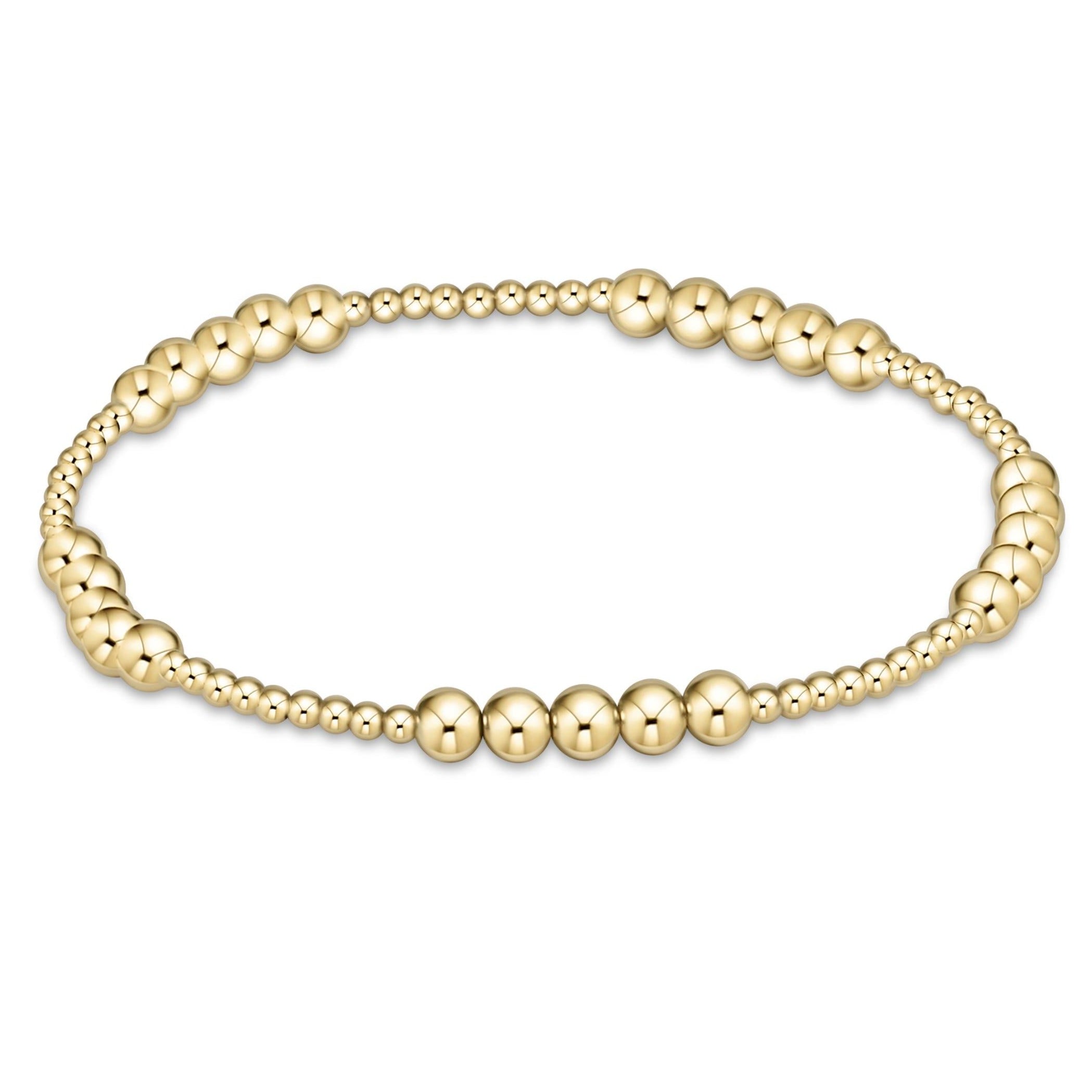 Classic Blissful Gold Bead Bracelet