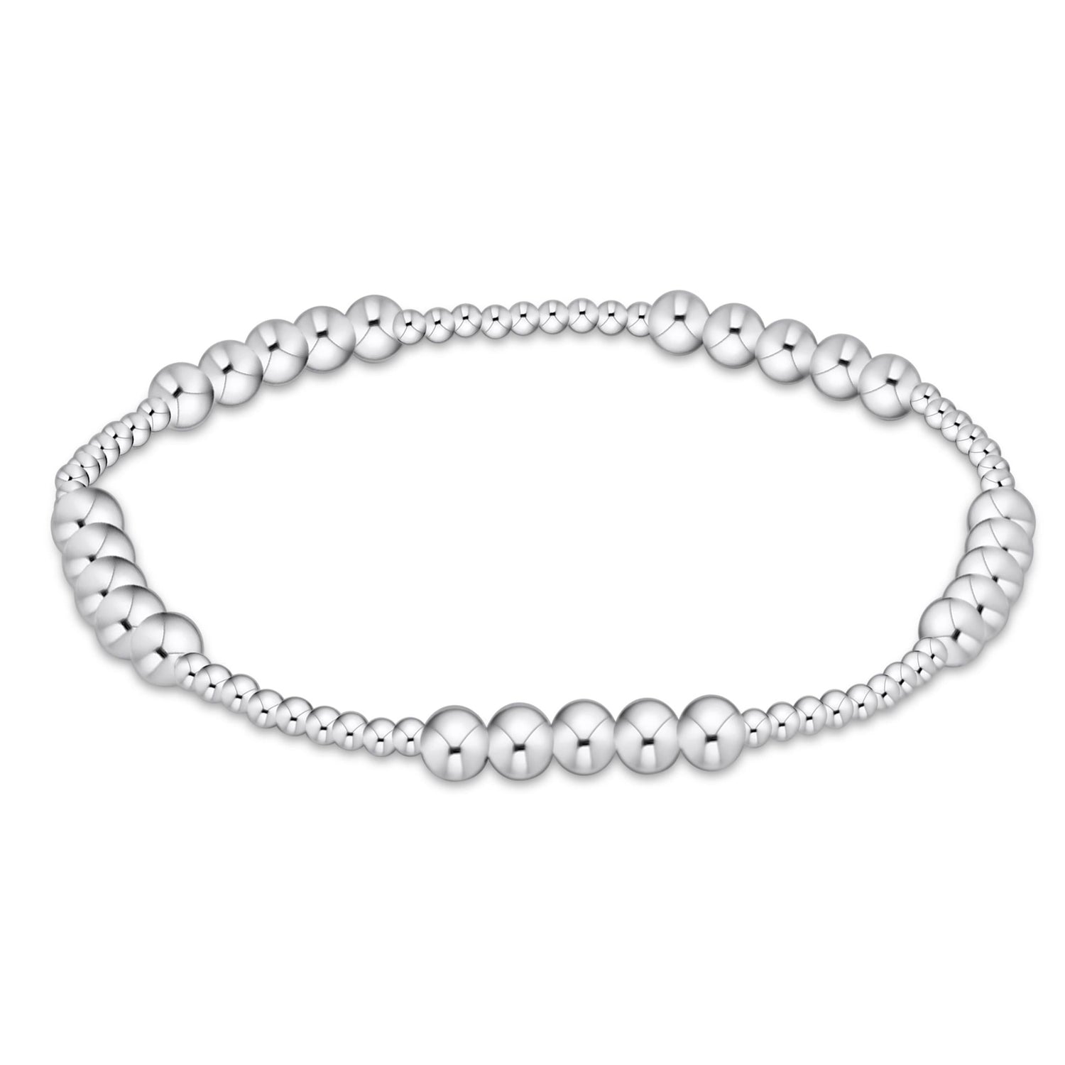 Classic Blissful 4mm Sterling Bead Bracelet