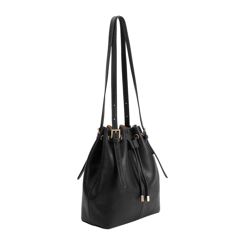 Sally Black Vegan Shoulder Bag