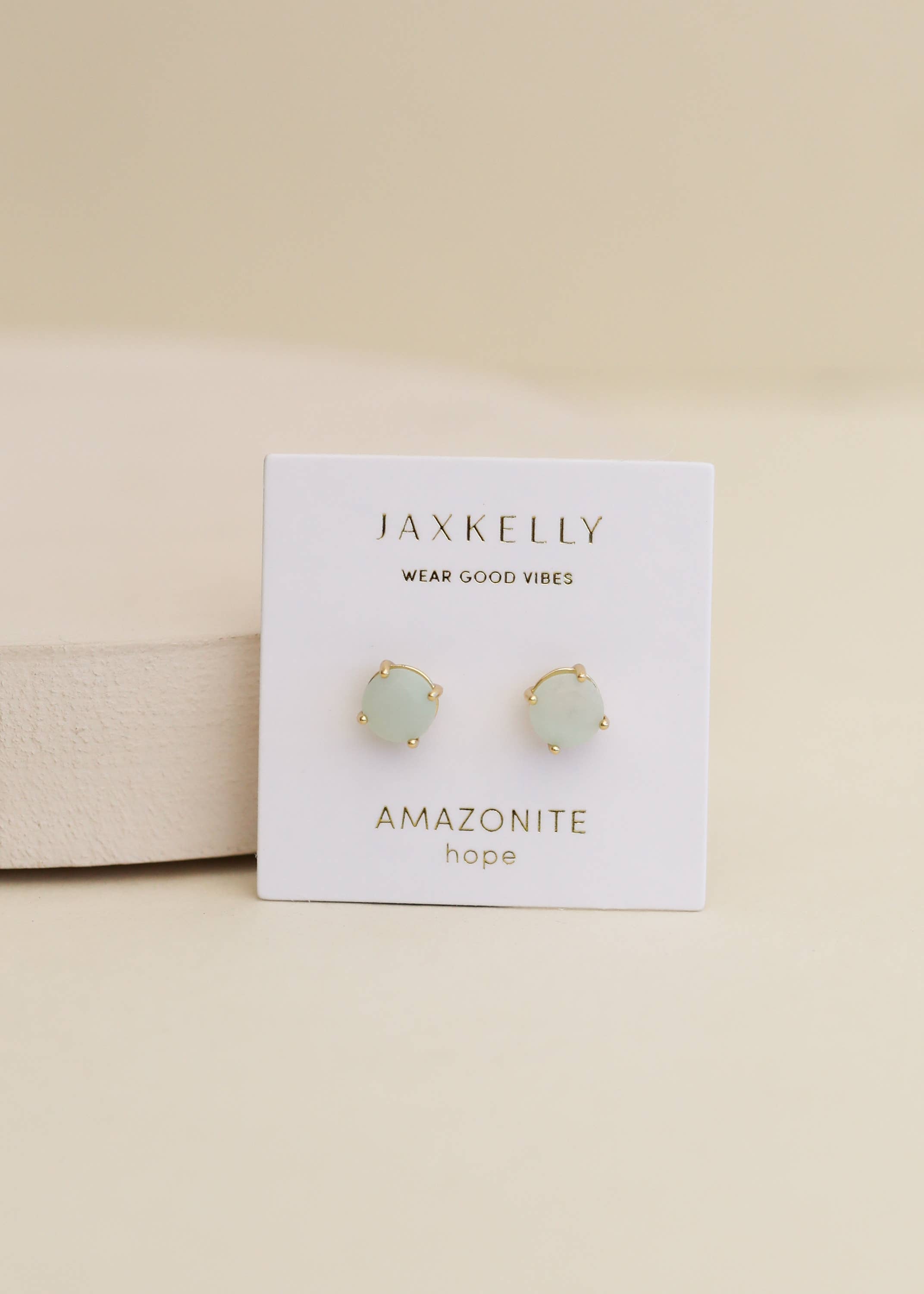 Amazonite Round Studs