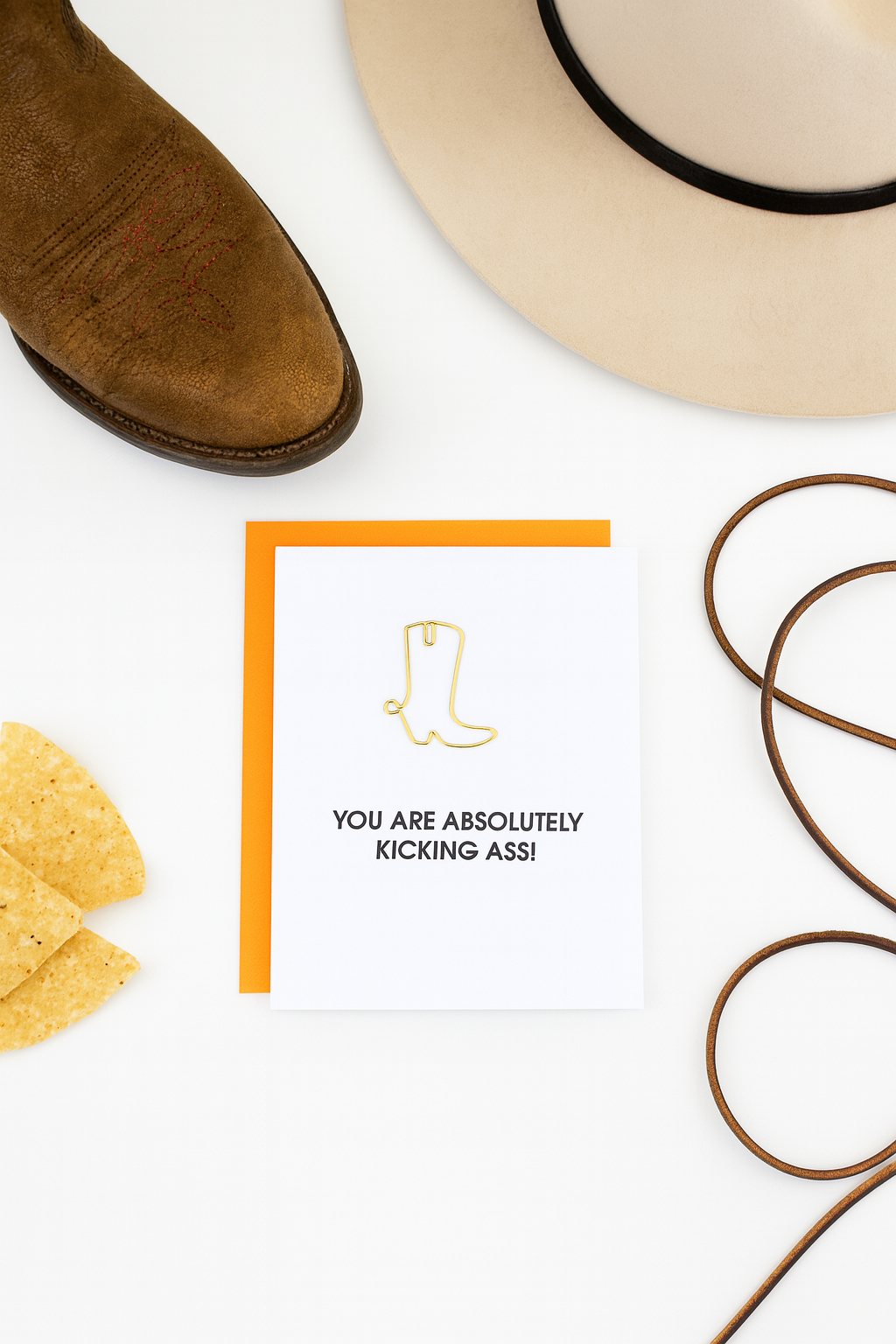 You Are Absolutely Kicking Ass Boot Paperclip Card
