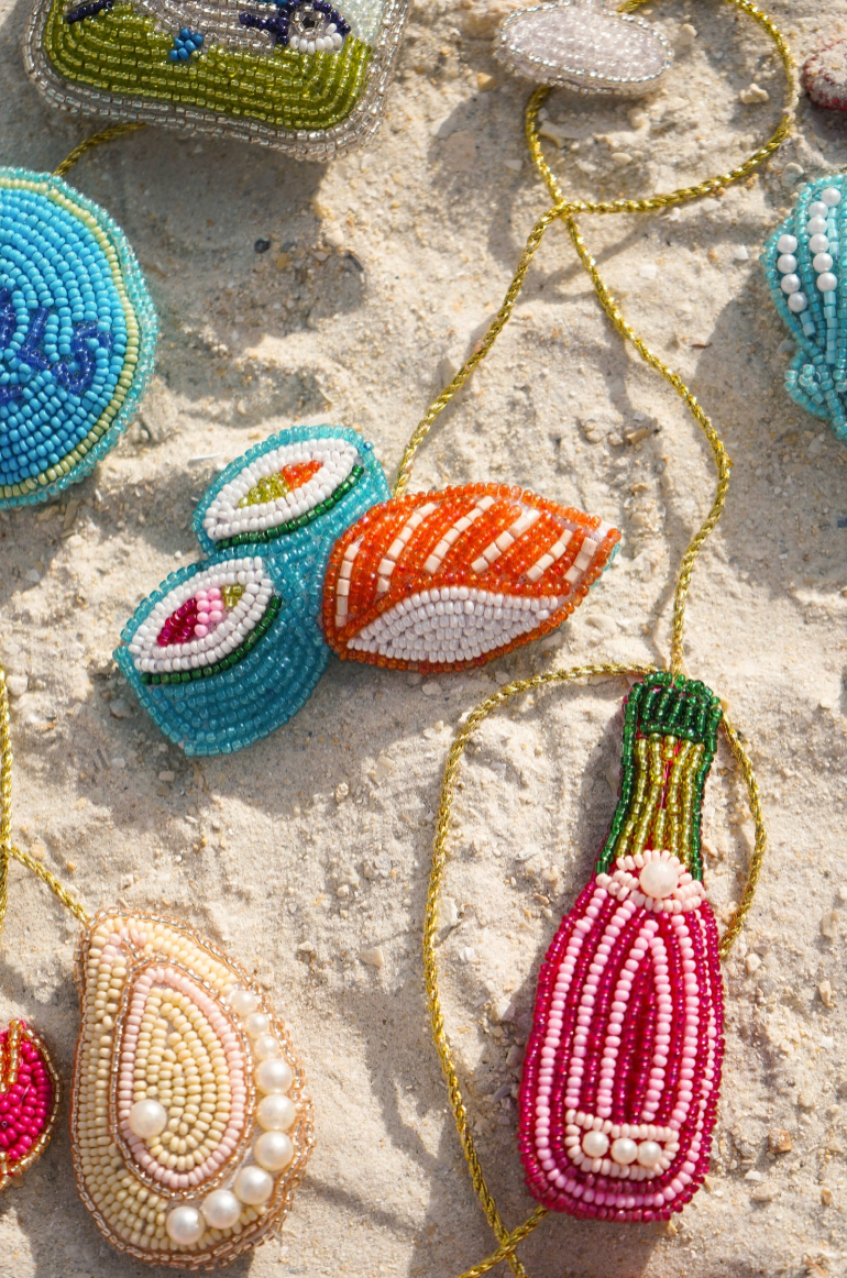 Spicy Margarita Beaded Bag Charm