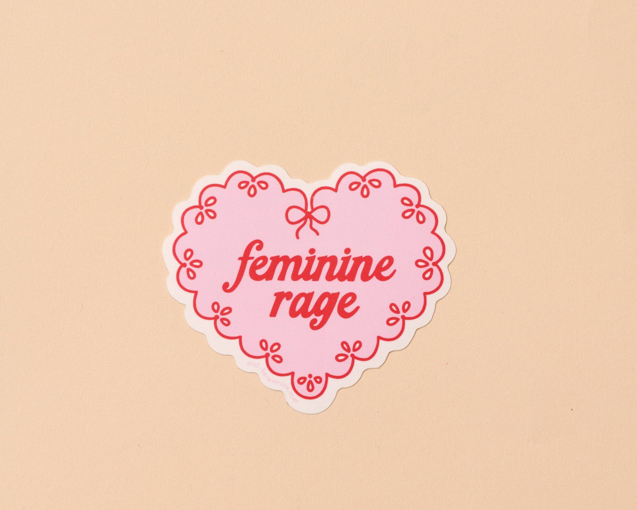 Feminine Rage Doily Vinyl Sticker