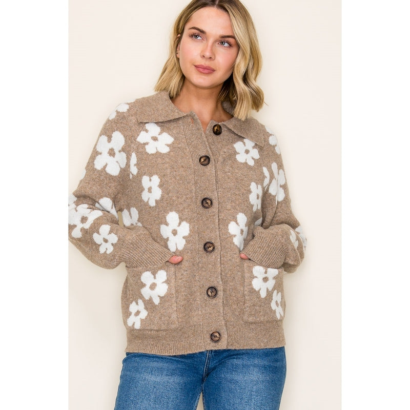 Falling Flowers Knit Jacket