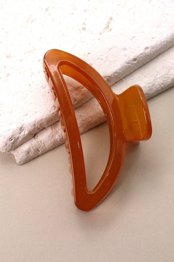 Jumbo Half Moon Translucent Hair Claw Clip
