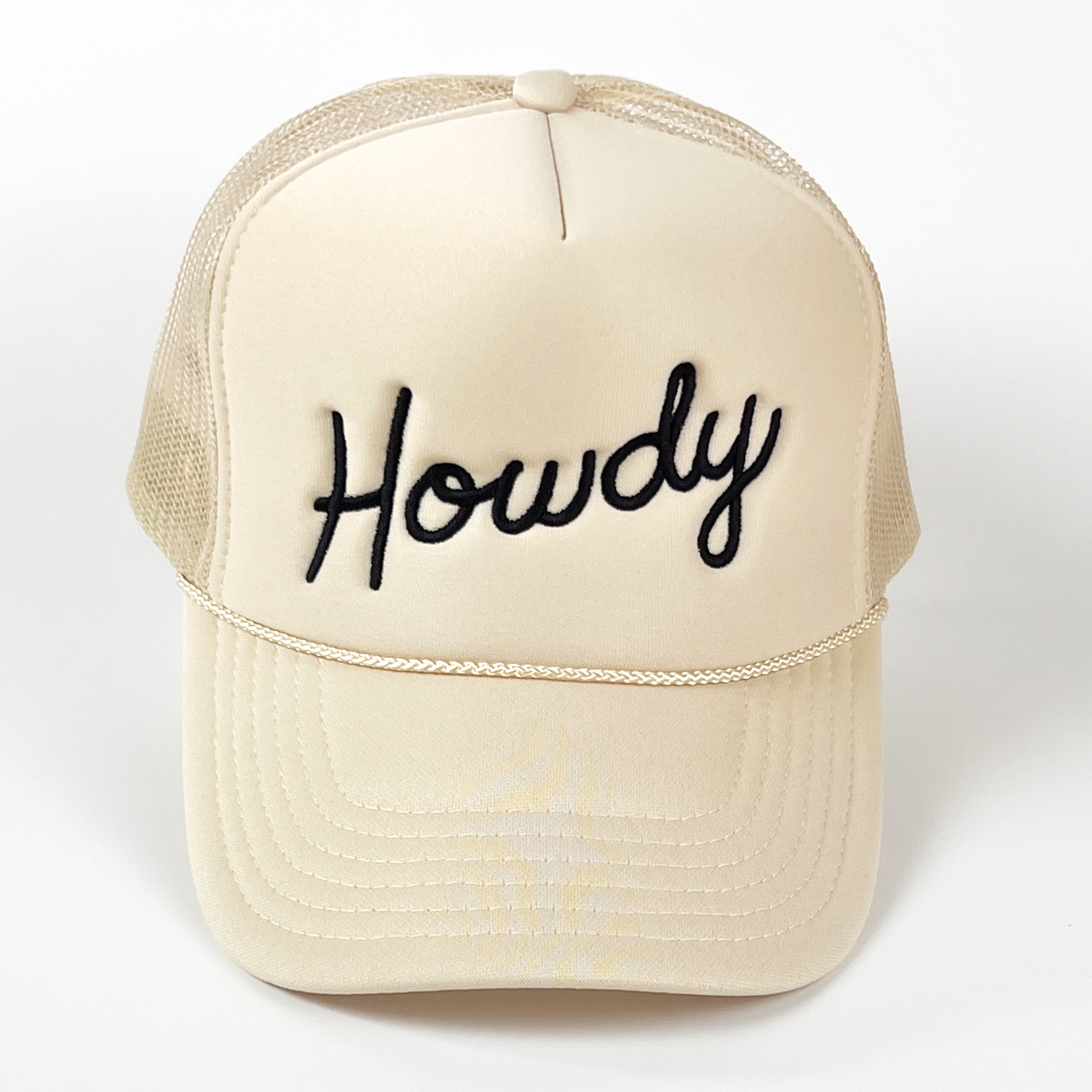 Howdy Cap Cream Embroidered