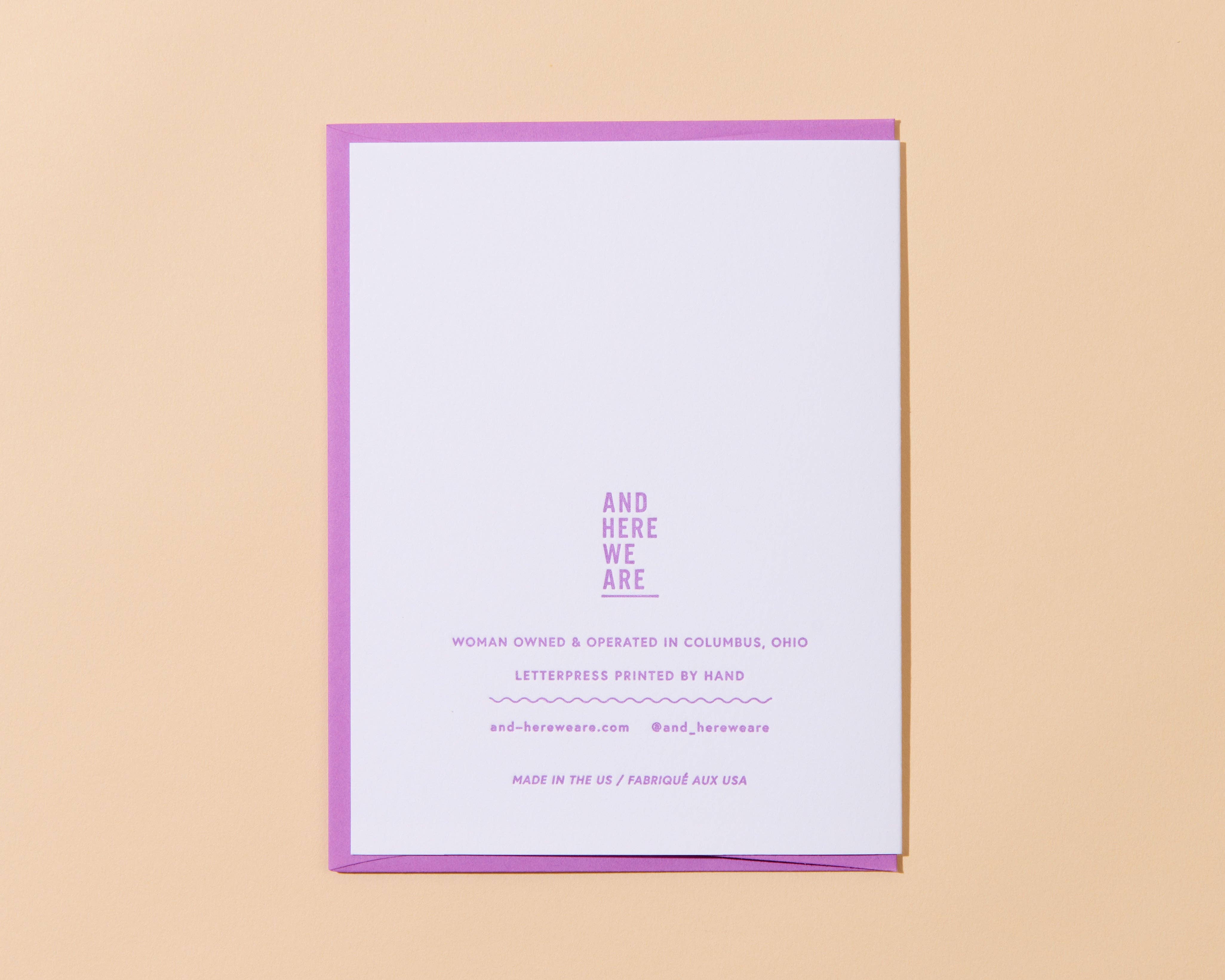 Best Wife Best Friend Letterpress Card