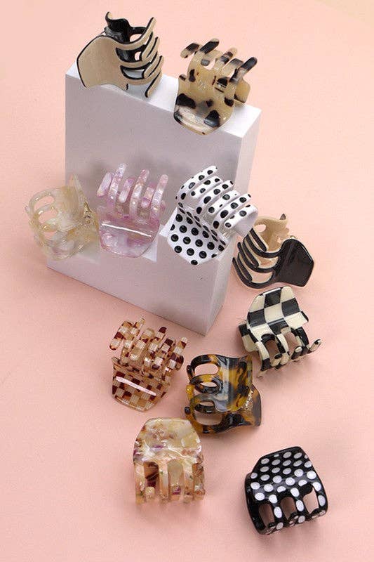 Cellulose Solid Hair Claw Clip