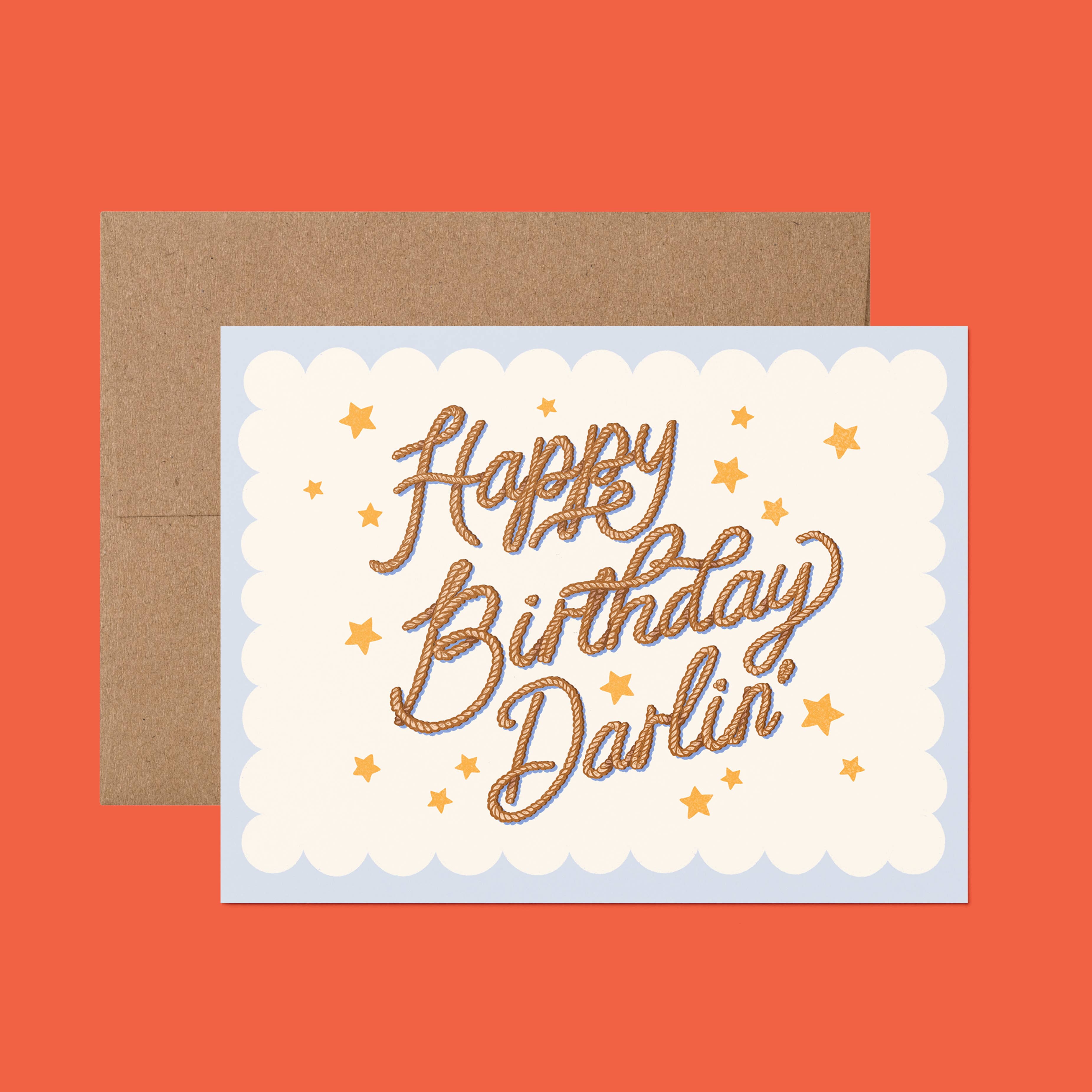 Happy Birthday Darlin' Cowgirl Greeting Card