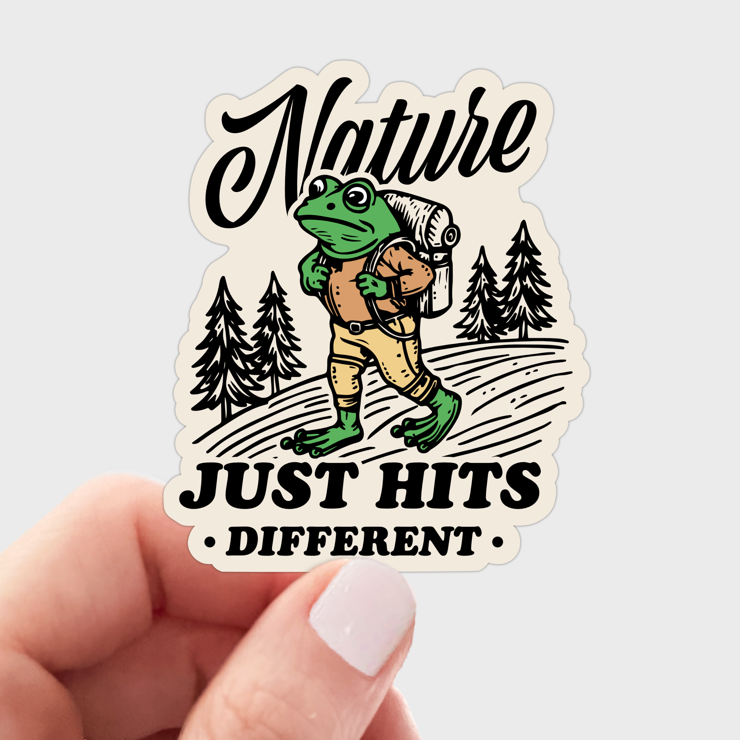 Nature Just Hits Different Sticker