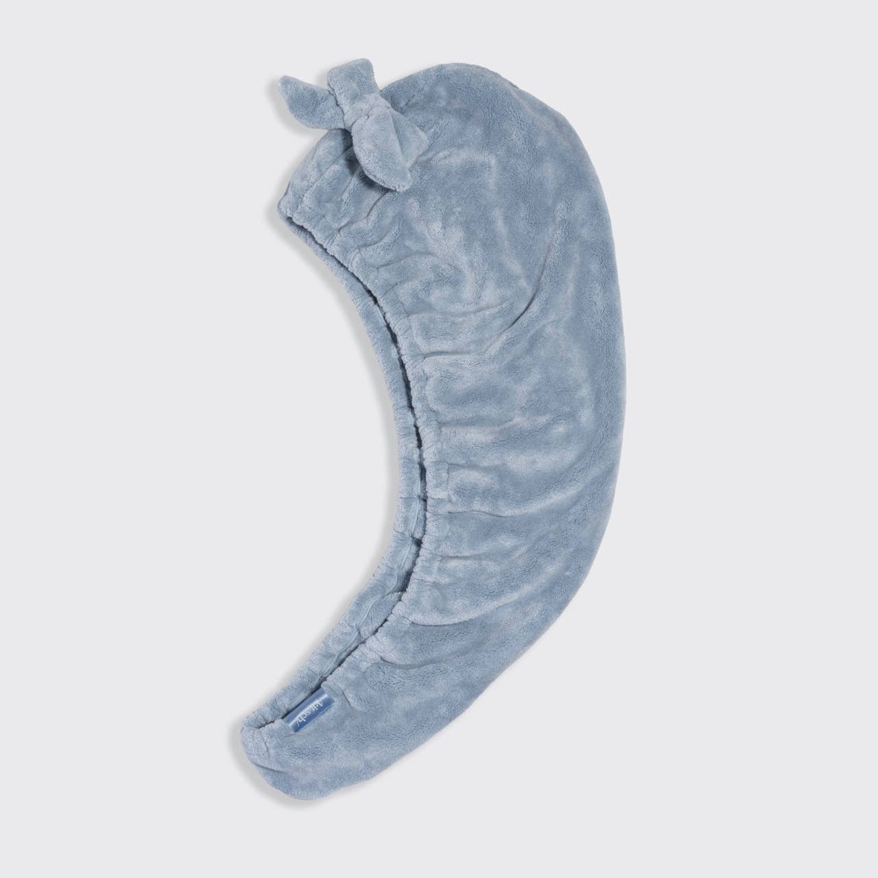 Bow Microfiber Hair Towel Turban  - Coastal Blue