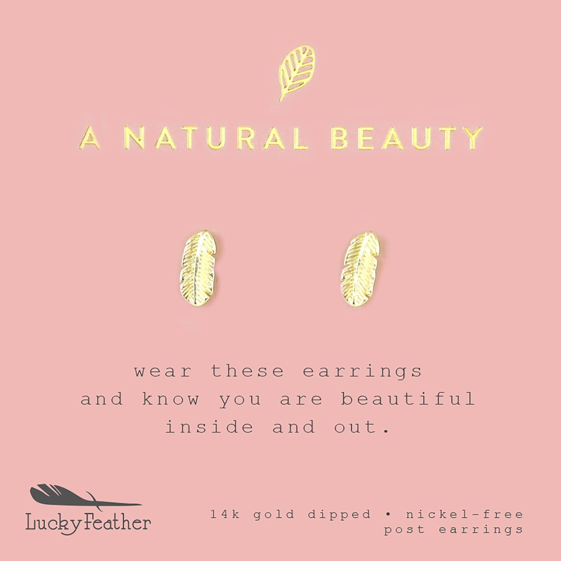 Natural Beauty New Moon Gold Earrings