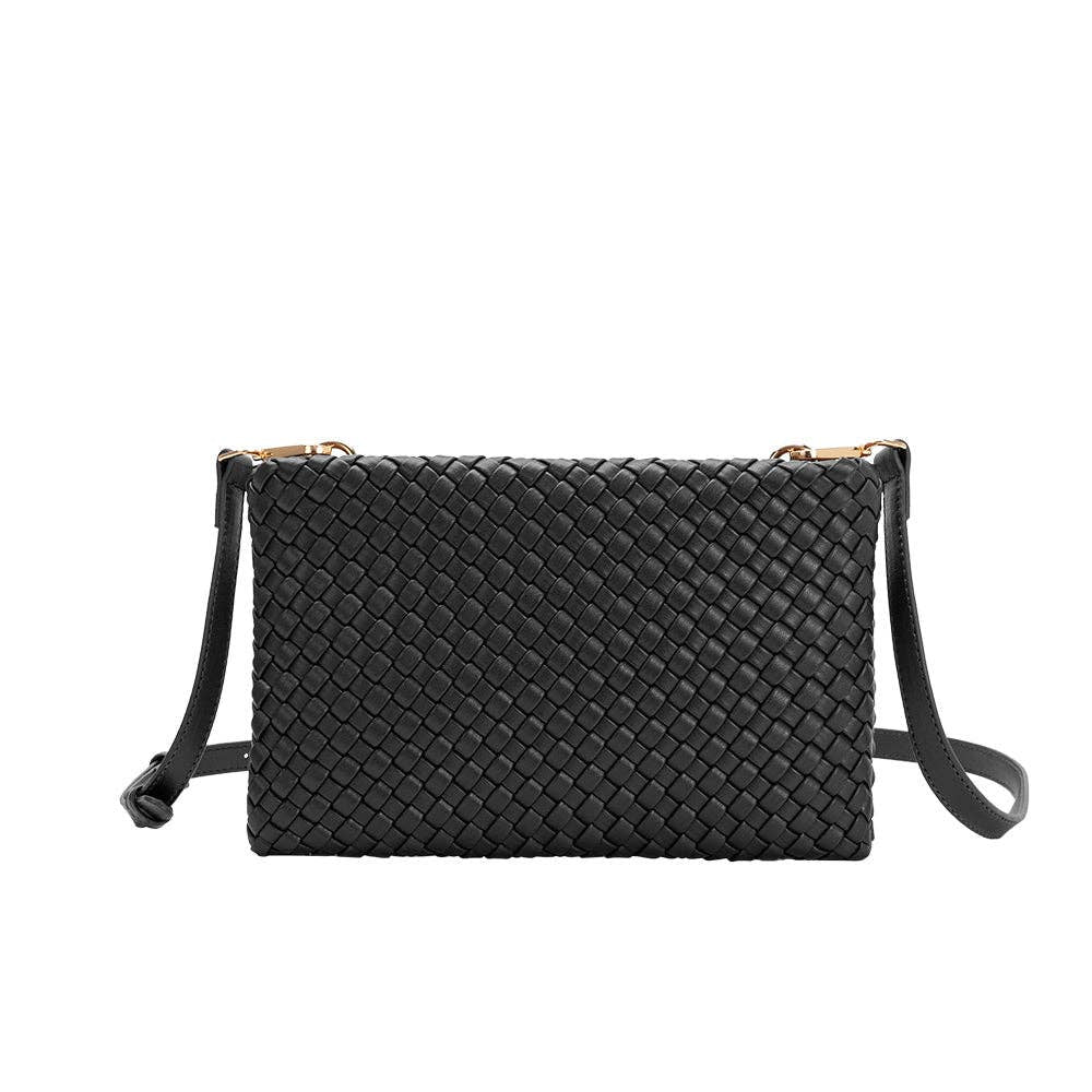 Daisy Black Recycled Vegan Crossbody Bag
