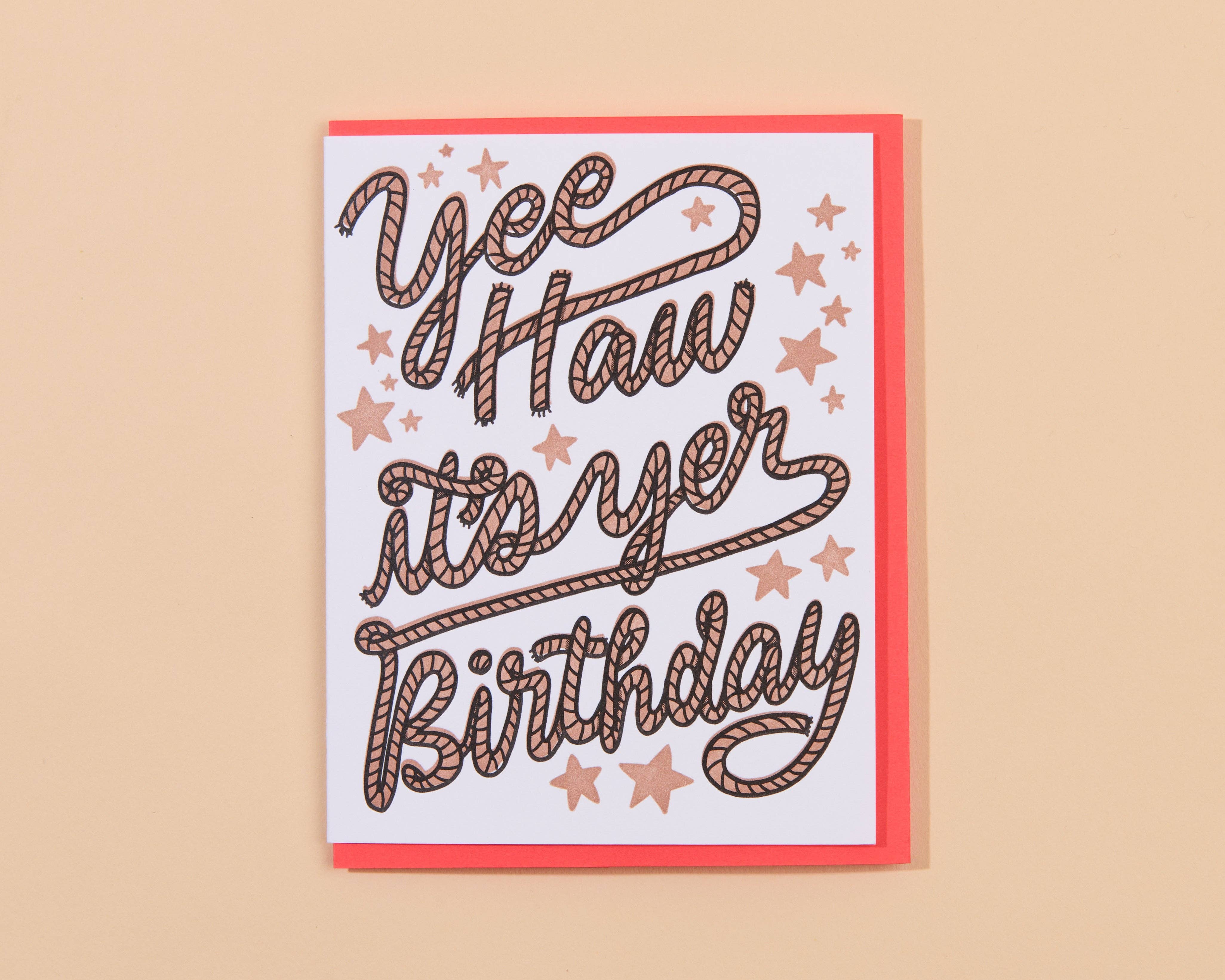 Yee Haw Lasso Letterpress Card