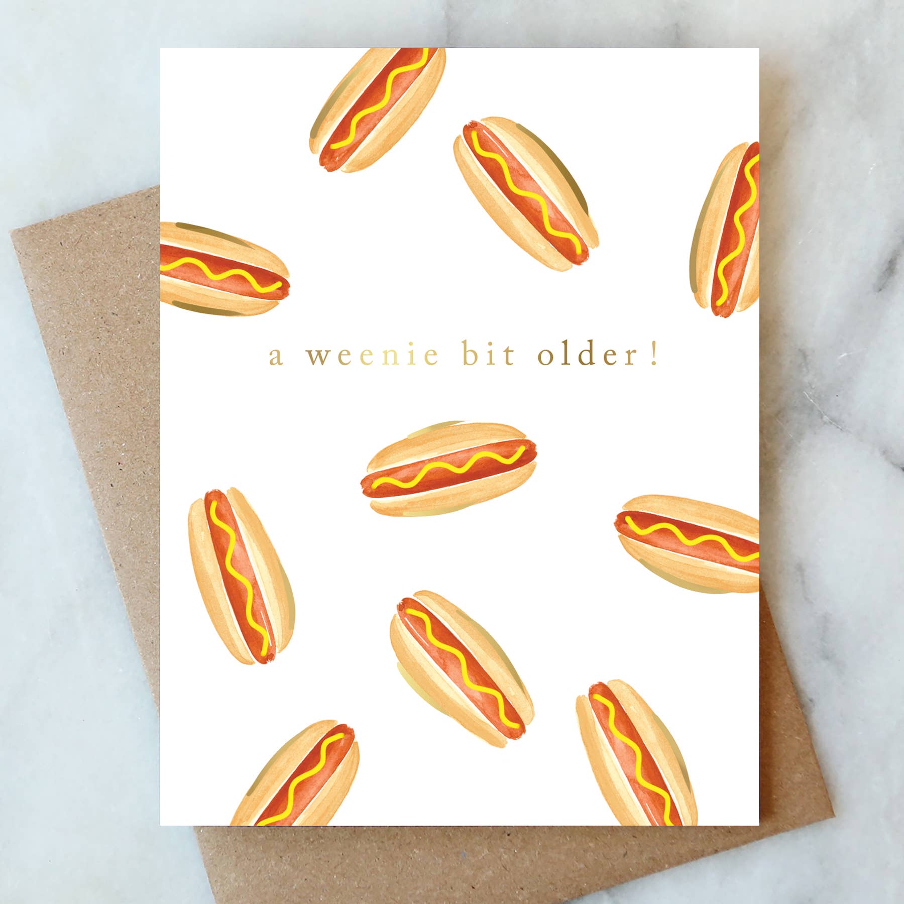 Hot Dog Weenie Birthday Greeting Card