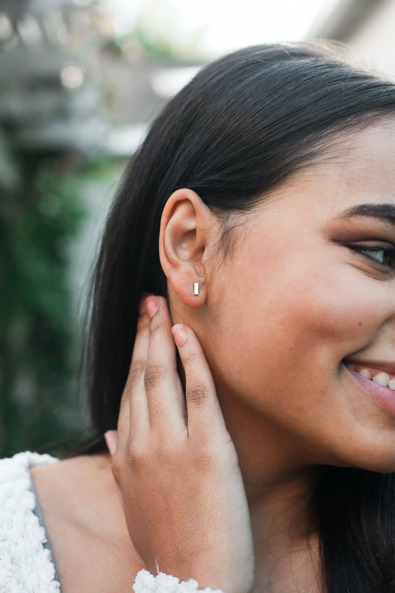 Raise the Bar New Moon Gold Earrings