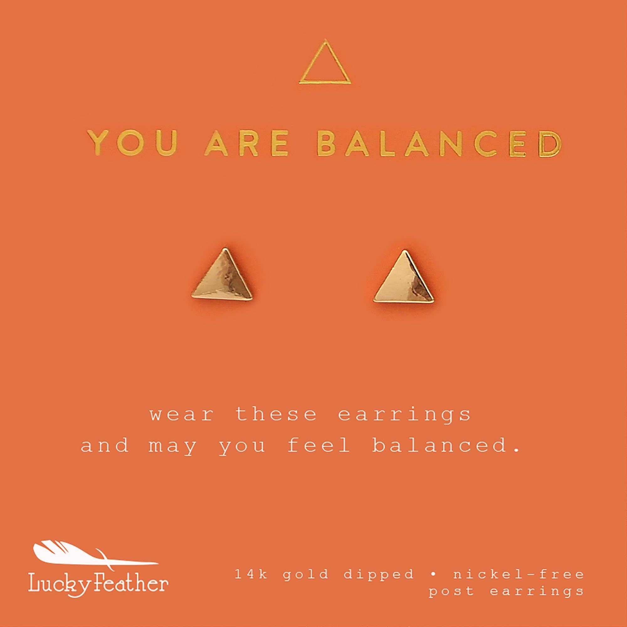 You are Balanced New Moon Gold Earrings