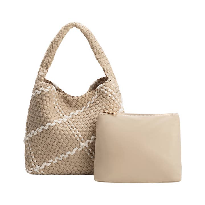 Johanna Vegan Shoulder Bag - Almond