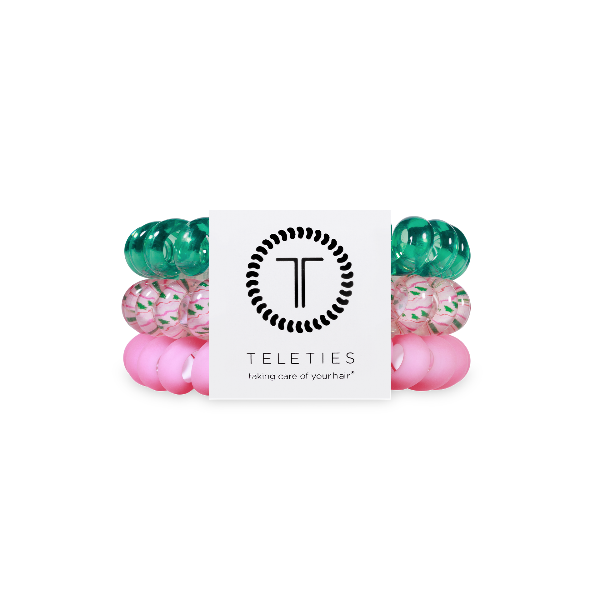 Merry Pinkmas Spiral Hair Ties