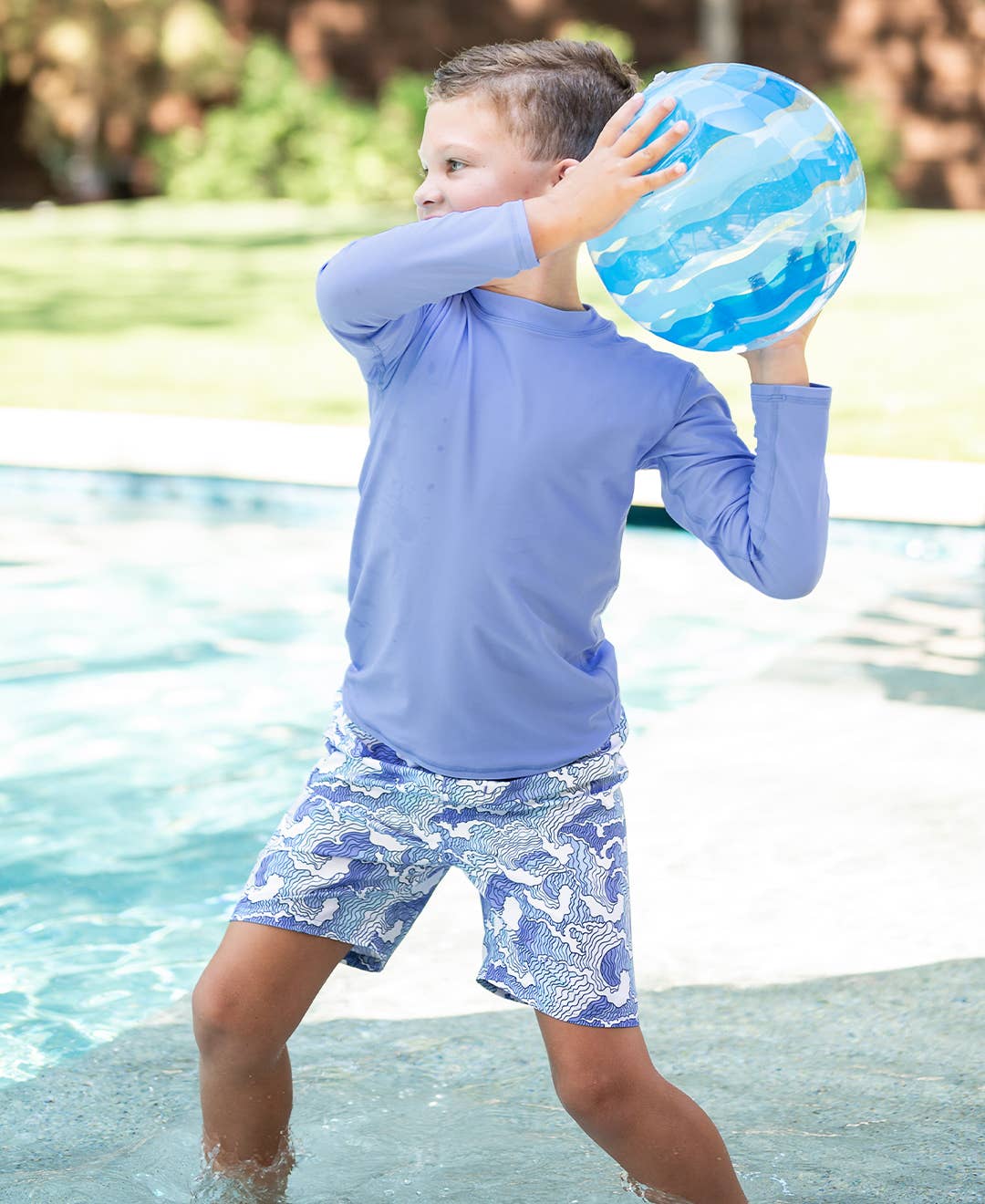 Long Sleeve Rash Guard - Periwinkle Blue *FINAL SALE*