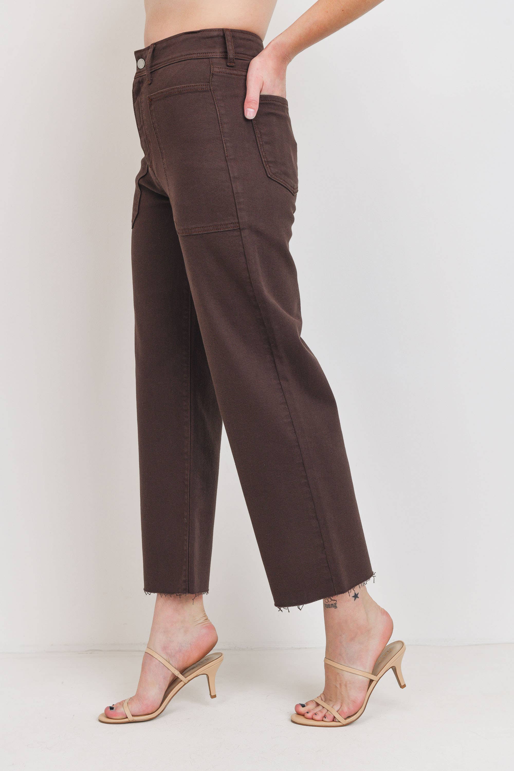The Nautical Wide Leg - Espresso