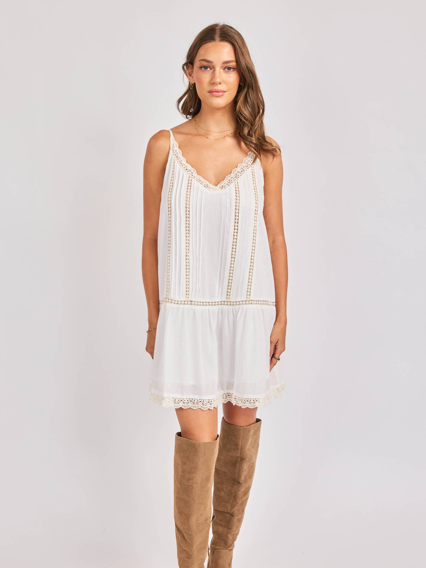 Rosabelle Pintuck Mini Dress