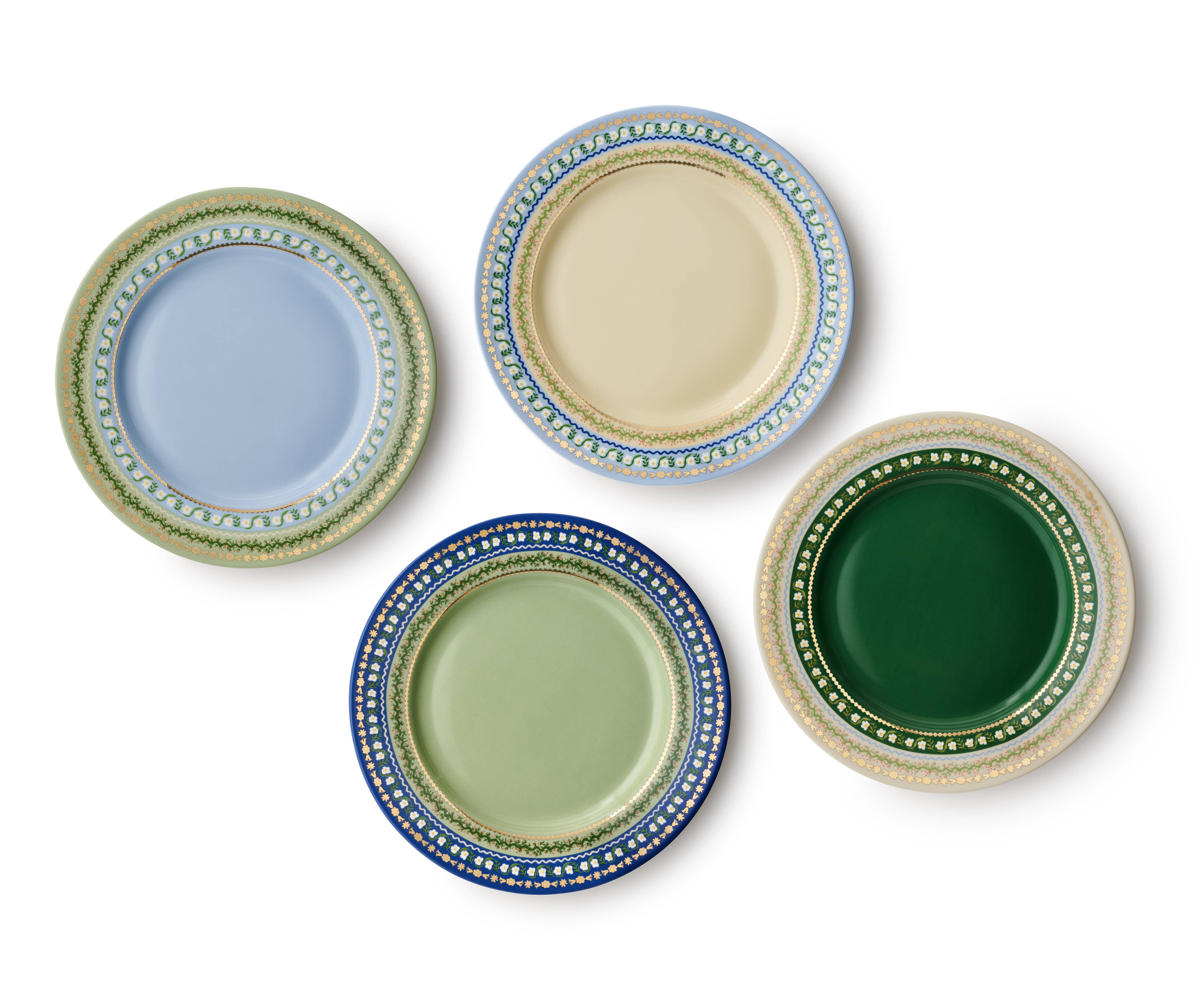 Delphine Porcelain Dessert Plate Set
