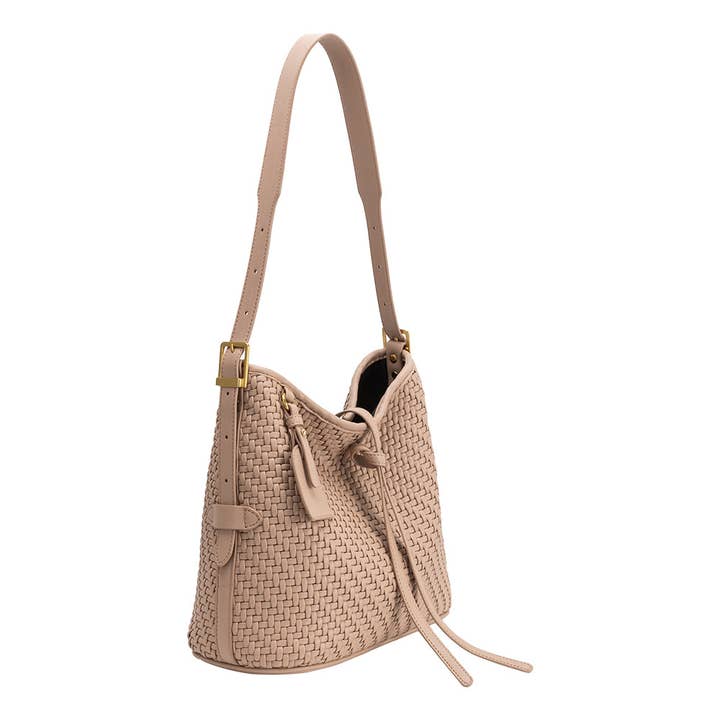 Thalia Vegan Leather Tote Bag - Biscuit