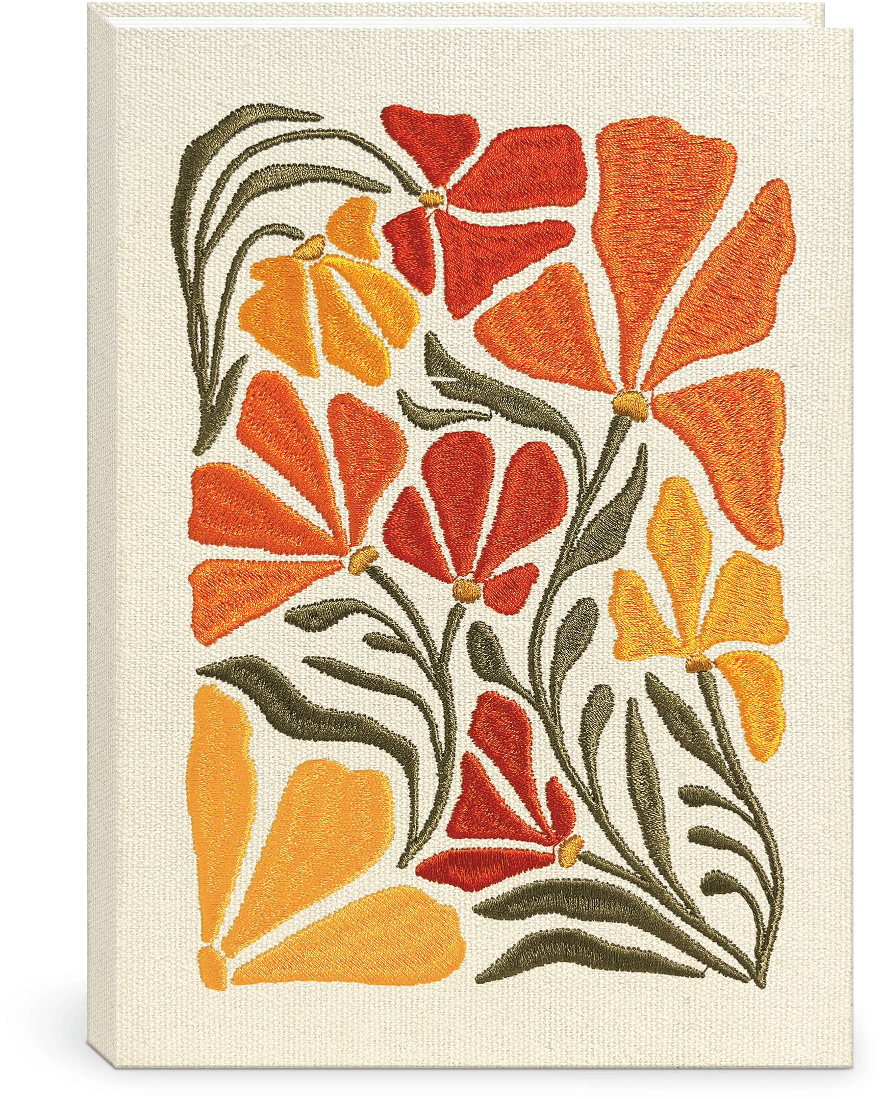 Poppy Flower Market Embroidered Journal