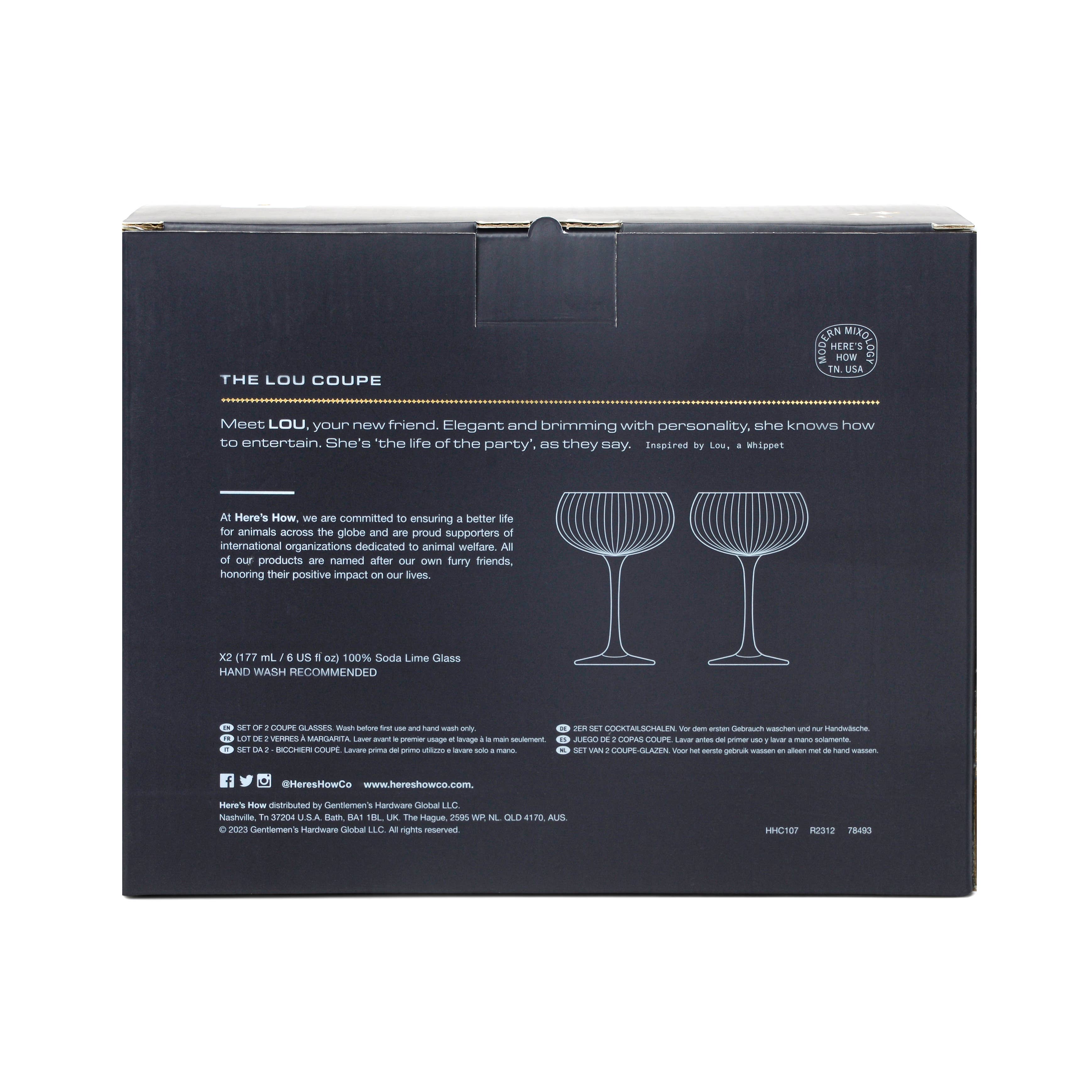 The Lou Coupe Glass - Blue
