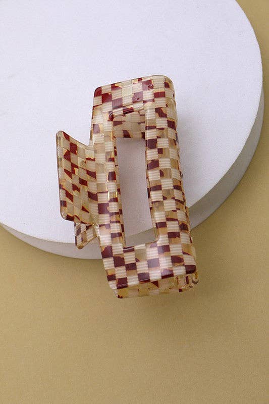 Rectangle Cellulose Hair Claw Clip